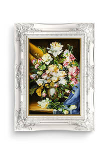 تابلو فرش فرش گل و گلدان طرح گل پرده 42392 تابلو فرش فرش گل و گلدان طرح گل پرده 42392