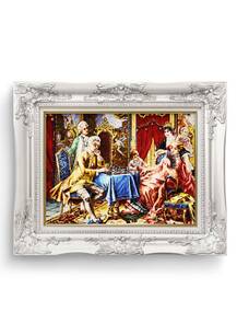 تابلو فرش چهره طرح مجلس 33123 تابلو فرش چهره طرح مجلس 33123